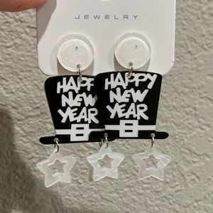 Happy New Year Earrings - NEW